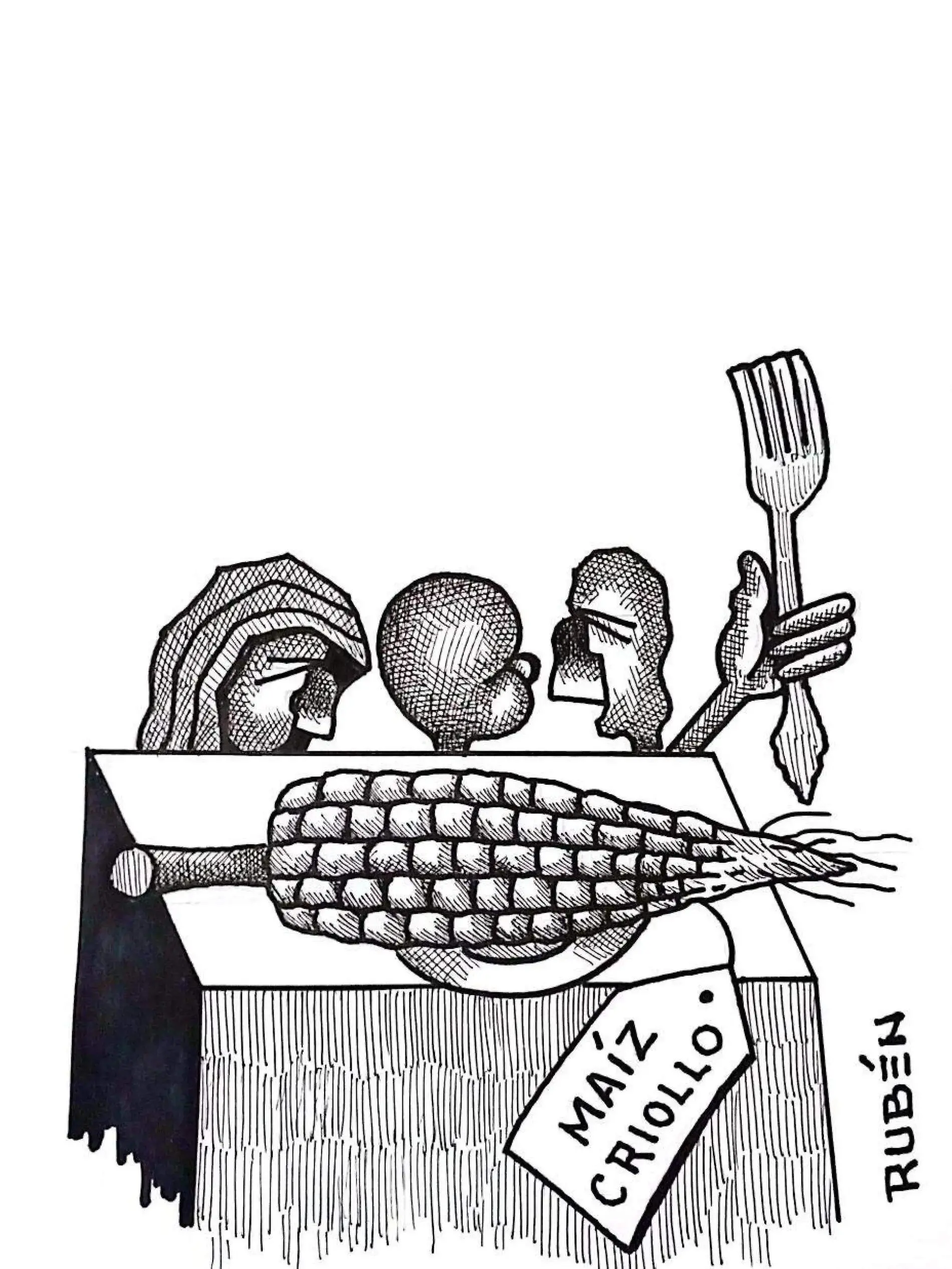 cartón RUBEN LA ULTIMA CENA